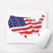 米国の米国旗の地図 マウスパッド (マウス)