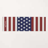 米国の米国旗の愛国心が強い名前をカスタムするか文字 ヨガマット (正面(横))