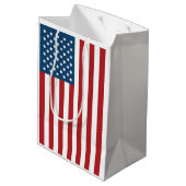 米国の米国旗の星条旗 ミディアムペーパーバッグ (裏面アングル)