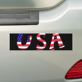 米国の米国旗の赤白青のバンパーステッカー バンパーステッカー (車上)
