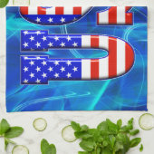 米国の米国旗 キッチンタオル (折り畳み)