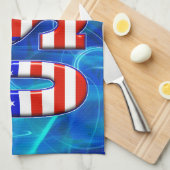 米国の米国旗 キッチンタオル (四つ折り)