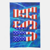 米国の米国旗 キッチンタオル (縦)