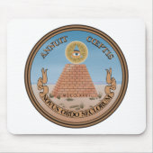 米国の素晴らしいシールの逆の公式の紋章付き外衣 マウスパッド (正面)
