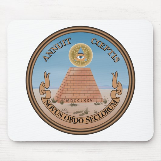 米国の素晴らしいシールの逆の公式の紋章付き外衣 マウスパッド (正面)
