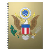 米国の素晴らしいシール ノートブック (正面)