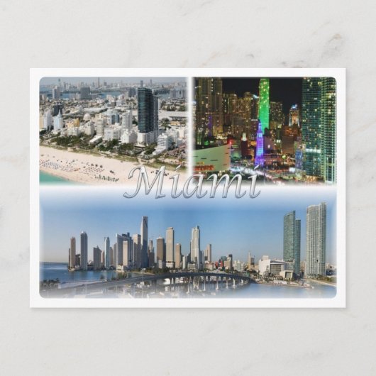 米国の統一された州 – マイアミ – フロリダ州 –  ポストカード (正面)