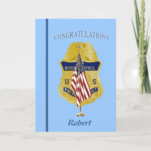 米国の縁ど巡視退職カード カード (正面)