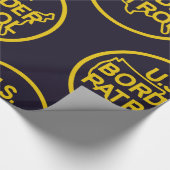 米国の縁ど警戒シール ラッピングペーパー (角)