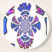 米国の美しい驚くべき文字引用文デザイン コースター (正面)