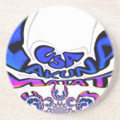 米国の美しい驚くべき文字引用文デザイン コースター (正面)