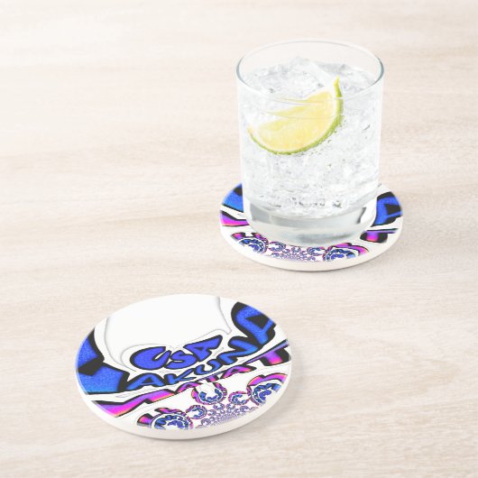 米国の美しい驚くべき文字引用文デザイン コースター (側面)