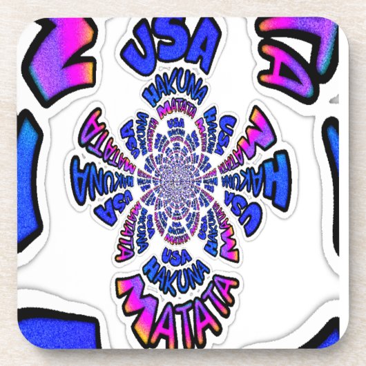 米国の美しい驚くべき文字引用文デザイン コースター (正面)