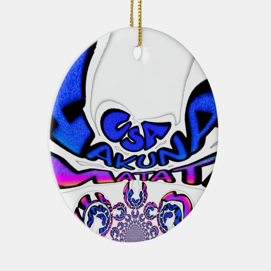 米国の美しい驚くべき文字引用文デザイン セラミックオーナメント (右)