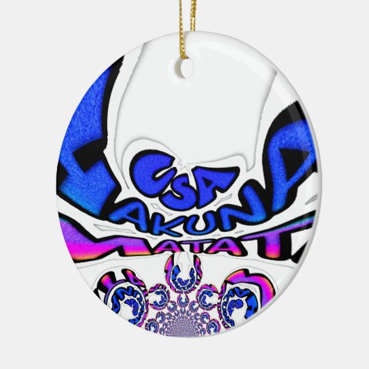 米国の美しい驚くべき文字引用文デザイン セラミックオーナメント (左)