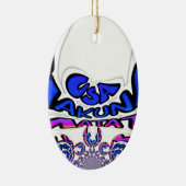 米国の美しい驚くべき文字引用文デザイン セラミックオーナメント (右)