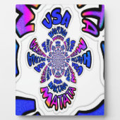 米国の美しい驚くべき文字引用文デザイン フォトプラーク (正面)