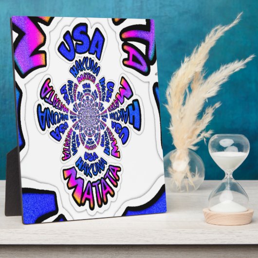 米国の美しい驚くべき文字引用文デザイン フォトプラーク (側面)