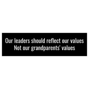 米国の老齢政治を終わらせる:政治年齢制限 バンパーステッカー