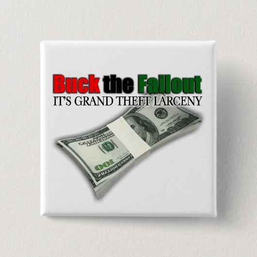 米国の脱出の木びき台failoutボタン 缶バッジ (正面)