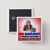 米国の脱出ボタン 缶バッジ (正面&裏面)