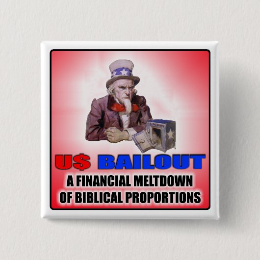 米国の脱出ボタン 缶バッジ (正面)