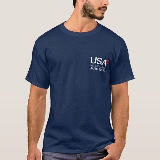 米国の自動車ガラス Tシャツ (正面)