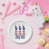 米国の自由の女神の国旗、7月4日紙プレート ペーパープレート (パーティー)