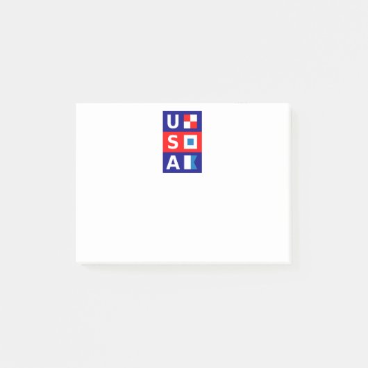 米国の航海の赤白青海上帆走旗 ポストイット (正面)