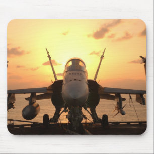 米国の航空母艦の海のF-18スズメバチ マウスパッド