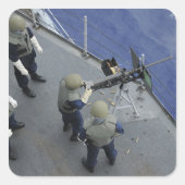 米国の船員が50口径のM2HBを発射 スクエアシール (正面)