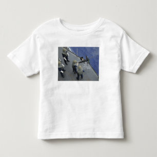 米国の船員は50口径M2HBを始動させます トドラーTシャツ