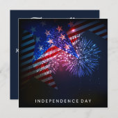 米国の花火・7月4日招待状 招待状 (正面/裏面)