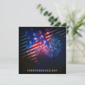 米国の花火・7月4日招待状 招待状 (スタンド正面)