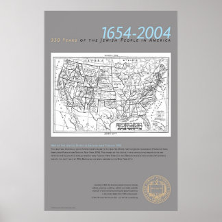 米国の英語とイディッシュ語による地図， 1912 ポスター