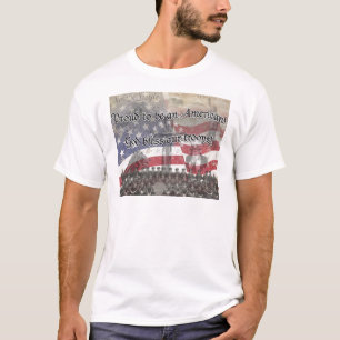 米国の英雄の神は十字、ヴィンテージを持つ私達の軍隊を賛美します Tシャツ