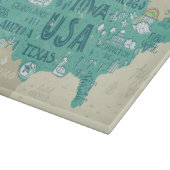 米国の落書きの地図 カッティングボード (角)