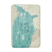 米国の落書きの地図 バスマット (正面縦)