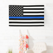 米国の薄青ライン国旗 横断幕 (インサイチュ)