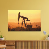 米国の西テキサス州のポンプ油 キャンバスプリント (インサイチュ (リビング))