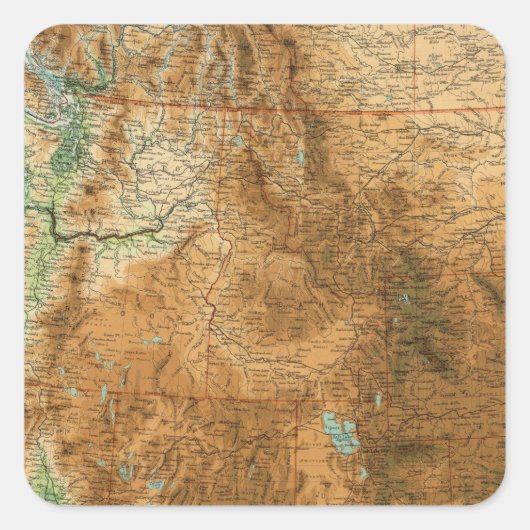 米国の西部セクション スクエアシール (正面)