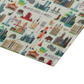 米国の記号パターン カッティングボード (角)