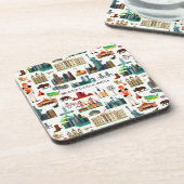 米国の記号パターン コースター (左側)