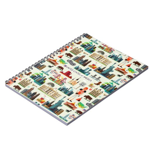 米国の記号パターン ノートブック (左側)