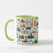 米国の記号パターン マグカップ (左)