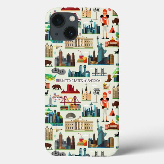 米国の記号パターン Case-Mate iPhoneケース (裏面)