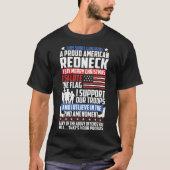 米国の誇りを持ったレッドネックが銃の軍旗を支持する Tシャツ (正面)