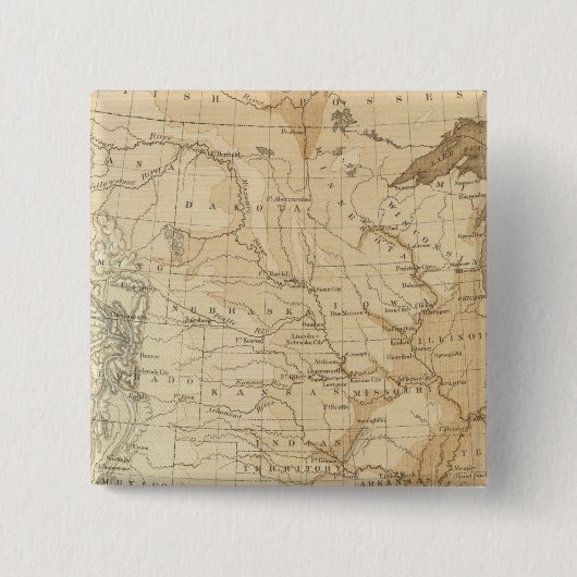 米国の誇張スケッチ 缶バッジ (正面)