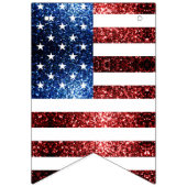 米国の赤い青のキラキラグリッター バンティングフラッグ (第1の旗)