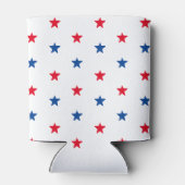 米国の赤白青愛国的な星模様 缶クーラー (裏面)